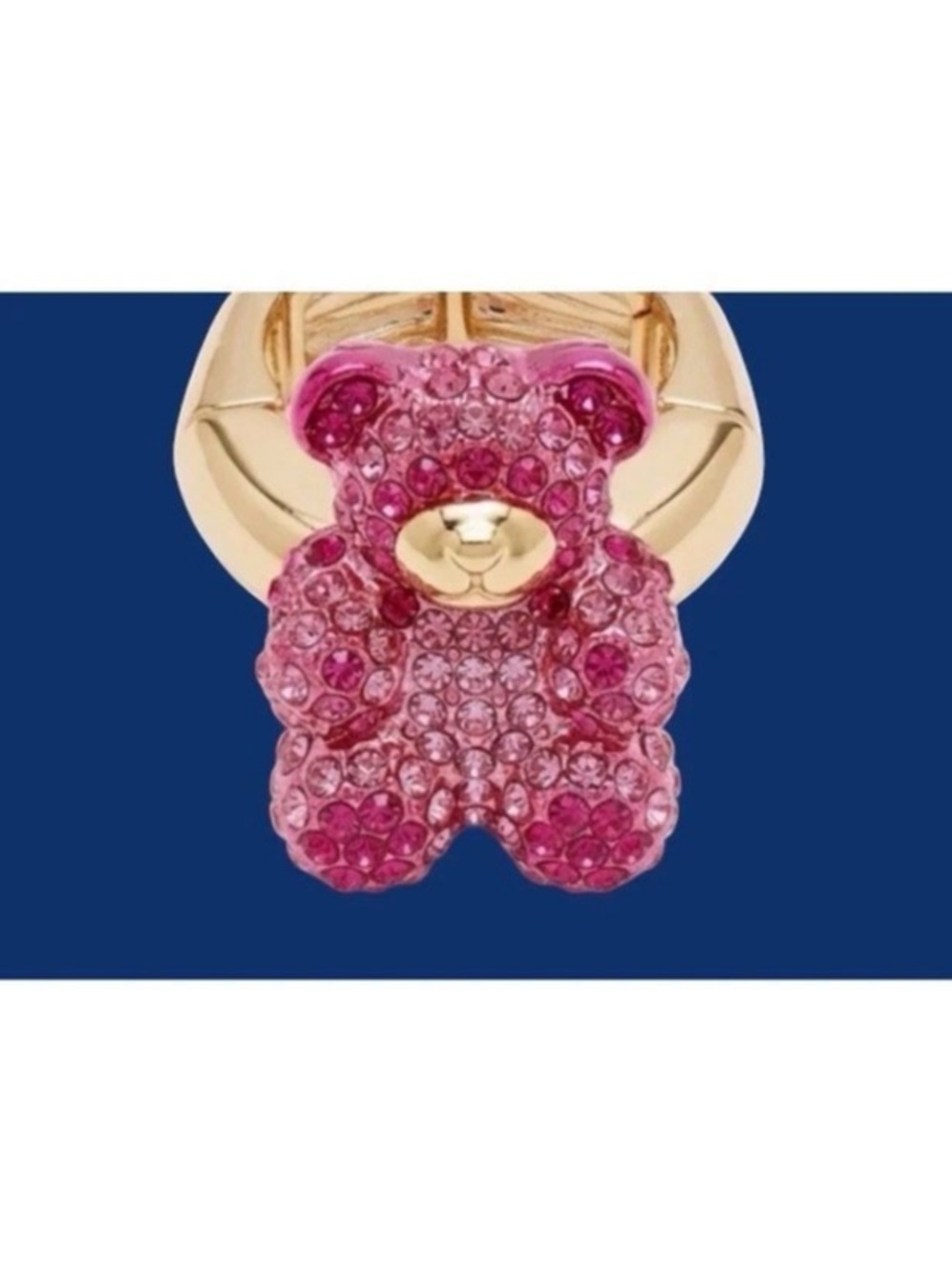Pink Teddy Bear Statement Ring Like New